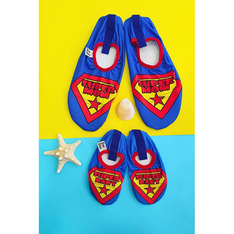 Chaussons de bain Femme Super Héros - Bleu-2