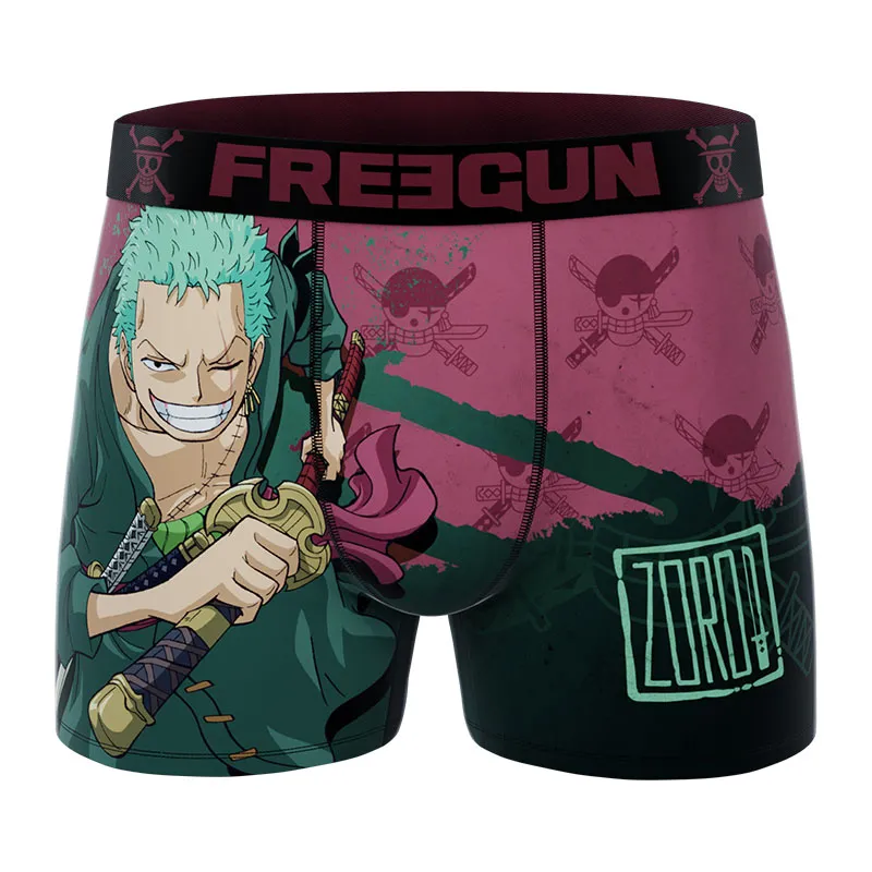4 Boxers Garçon One Piece - Vert/Violet/Orange/Noir/Rouge-6