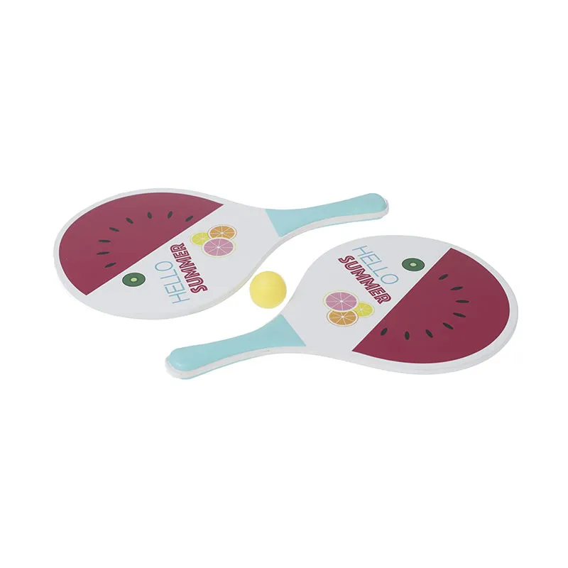 Raquettes de plage Bois + Balles Aléat. - 2pcs-8