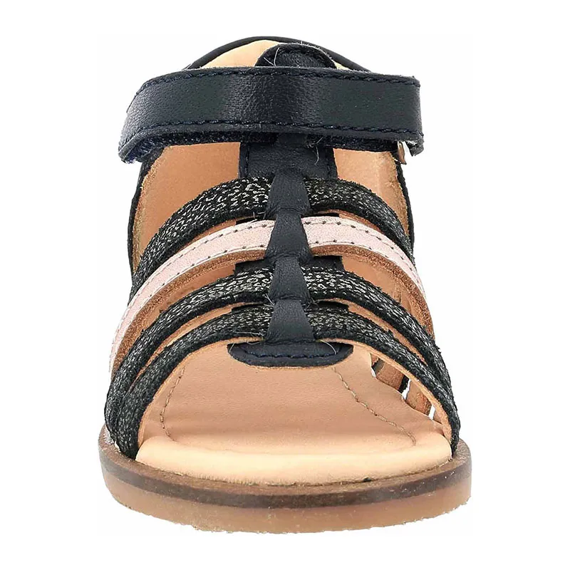 Sandales Bébé Nime Cuir - Marine/Leo-1