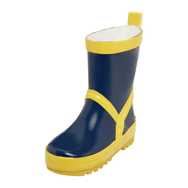 Bottes en caoutchouc Basic - Marine/Jaune-0