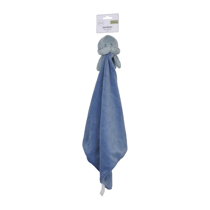 Peluche couverture Poulpe Océan - 33x33cm-1
