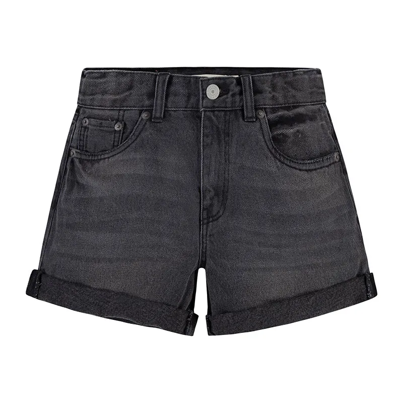 Short en jean Mini Mom Roll Cuf - Yonder w/o destruction-0