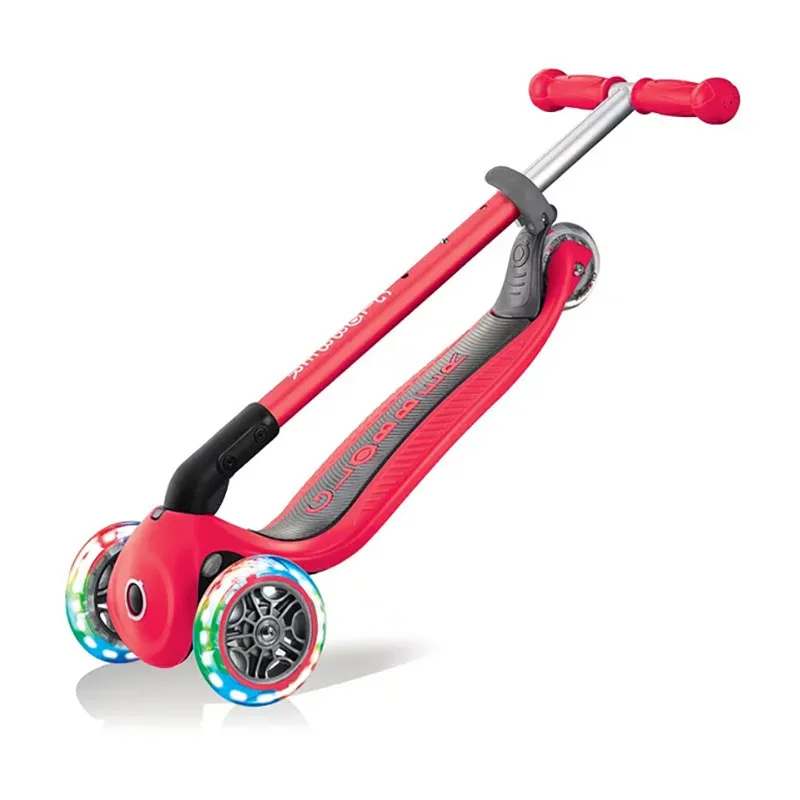 Trottinette 3 roues pliable Primo roues lumi. Rouge - 36m+-18