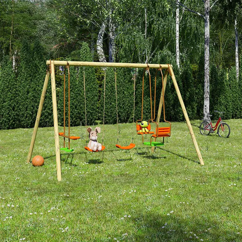 Portique Bois 2,3m 4 agrès Hali - 3+-1
