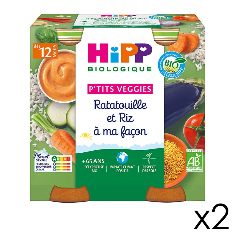 4 Pots Ratatouille et Riz à ma façon BIO 250g - 2x2-0