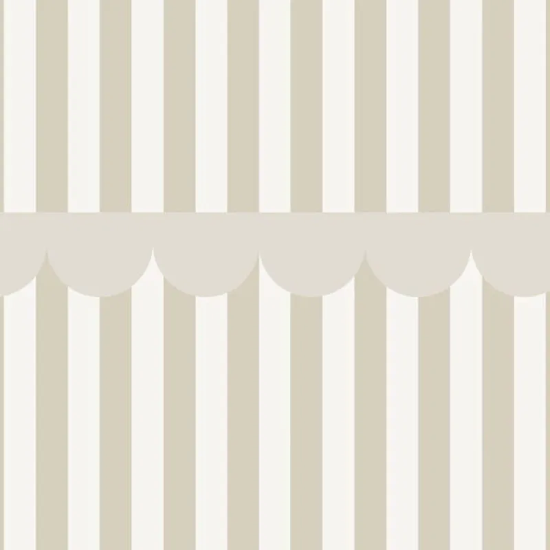 Papier peint Rustique Blanc/Beige - 280x50cm-1