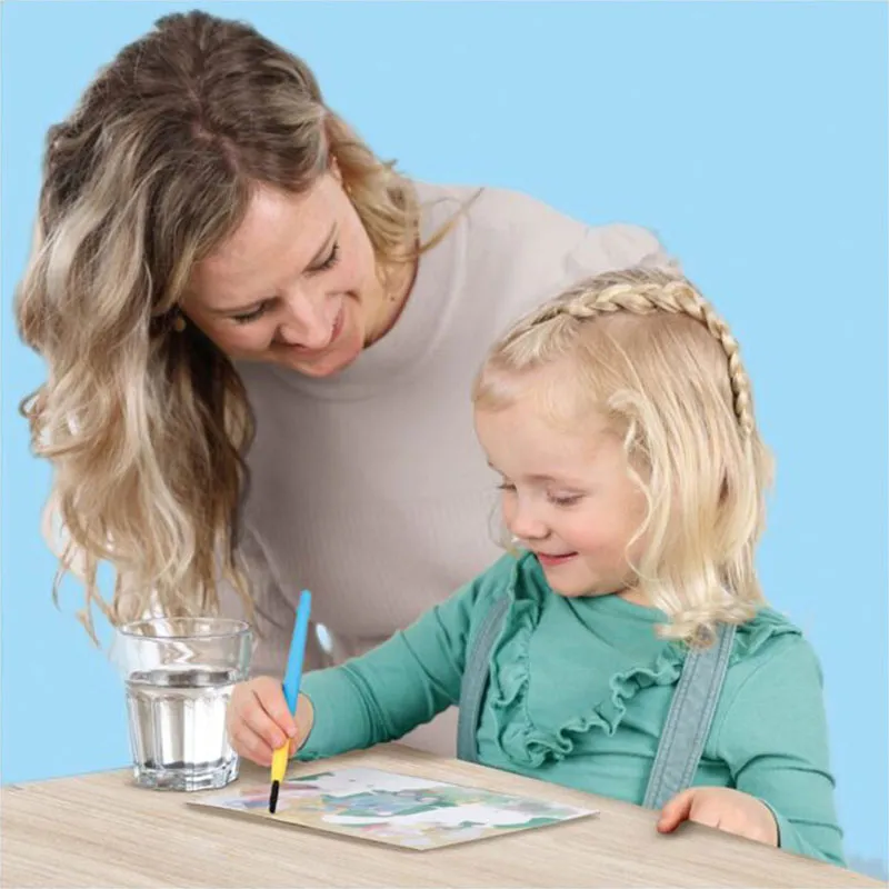 Livre de coloriage à l'eau + stylo à eau Safari - 36m+-3