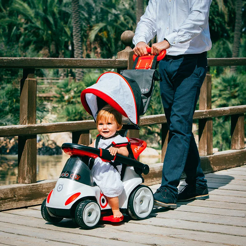 Porteur Voiture Diavolo 9en1 Rouge/Gris - 10m+-12