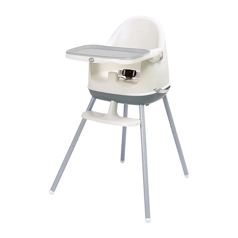 Chaise haute 3en1 Blanc/Gris - 6m+-0