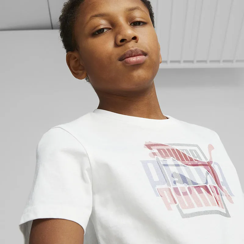 T-shirt Garçon Classic 48 Puma - Blanc-3