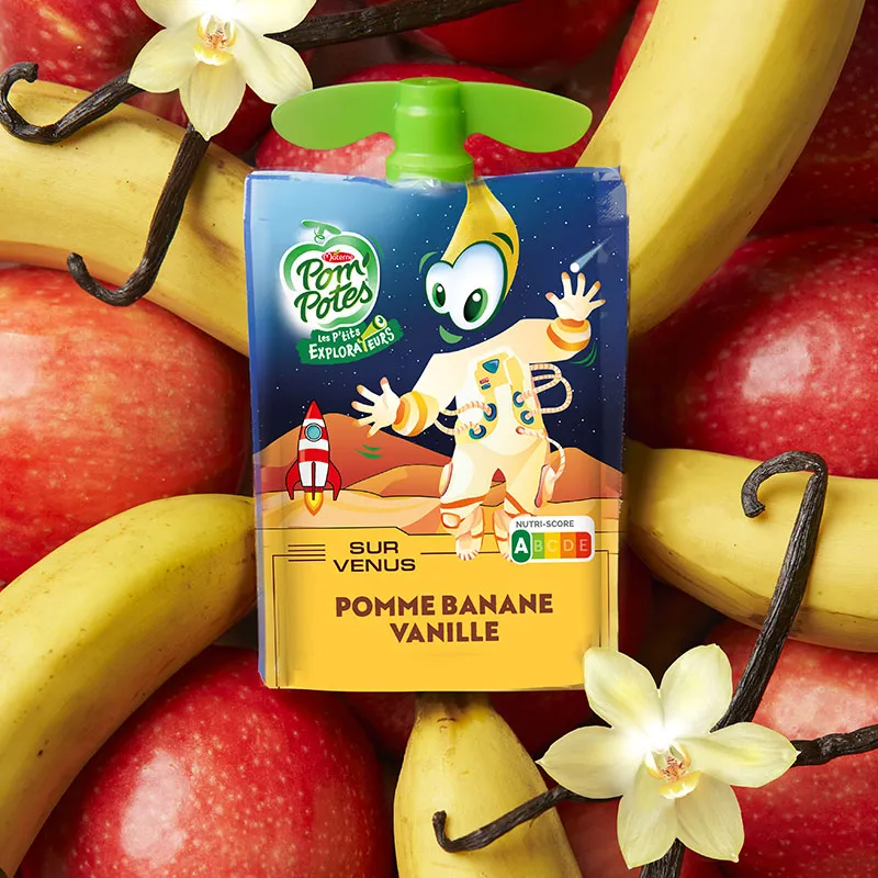 12 Gourdes Les P'tits Explorateurs Sur Venus Pomme Banane Vanille - 12x90g-1