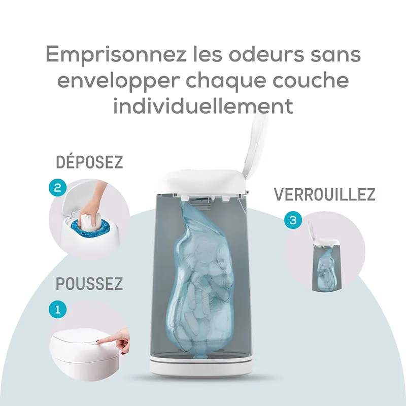 Poubelle à couches XL Dress Up + 1 Recharge-6