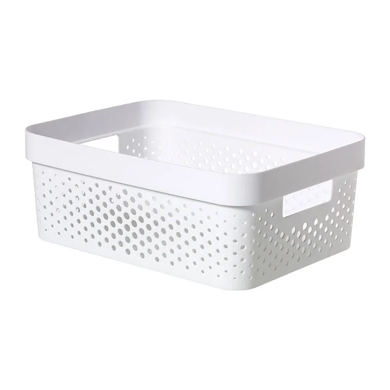 2 Paniers Infinity dots recyclé Blanc - 11L-2