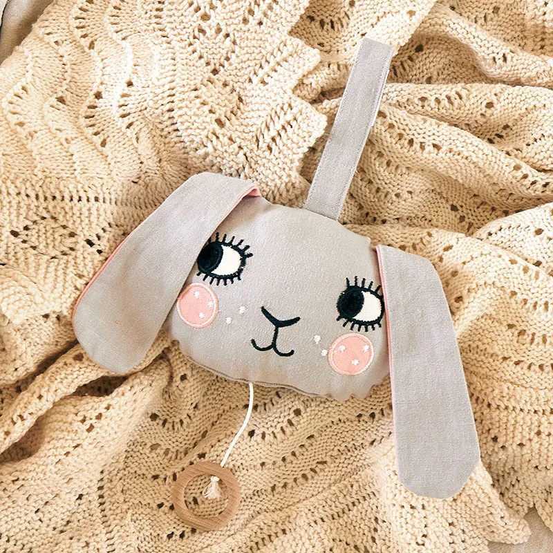 Jouet musical Bébé Lapin Gris - 0m+-1