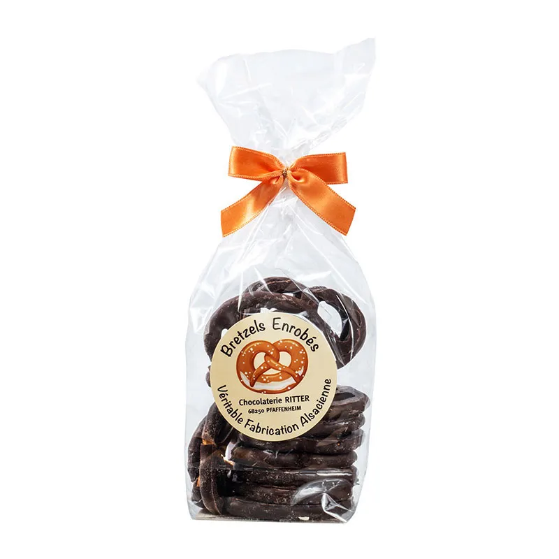 Bretzels salés enrobés chocolat noir - 100g-0