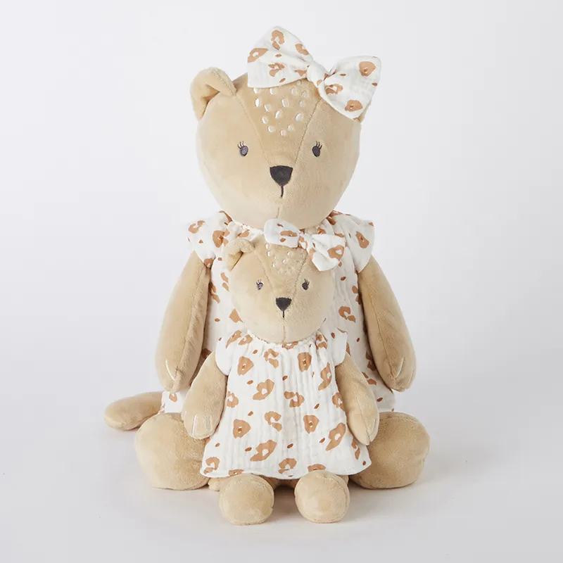 Peluche Medium Veloudoux B&K Beige - 40cm-3