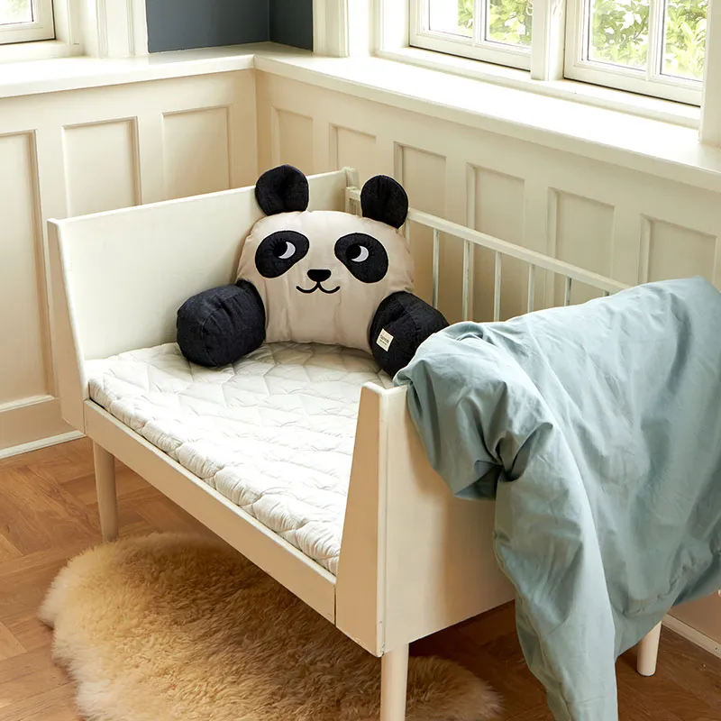 Coussin d'angle Coton BIO Panda Noir/Blanc - 40x50cm-2