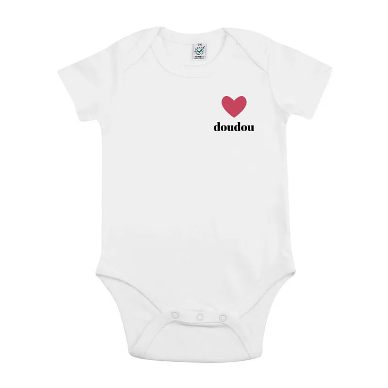 Body Doudou coeur - Blanc-0
