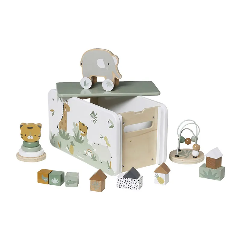 Jeux de manipulation en bois - Vert moyen - 12m+-0