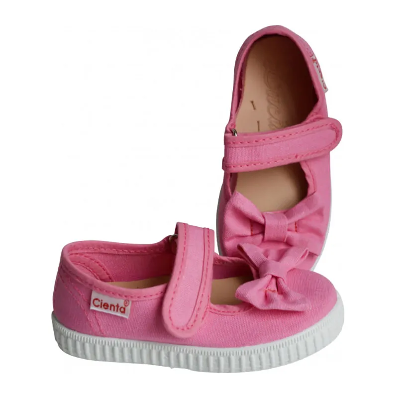 Babies velcro Nœud - Rose-1