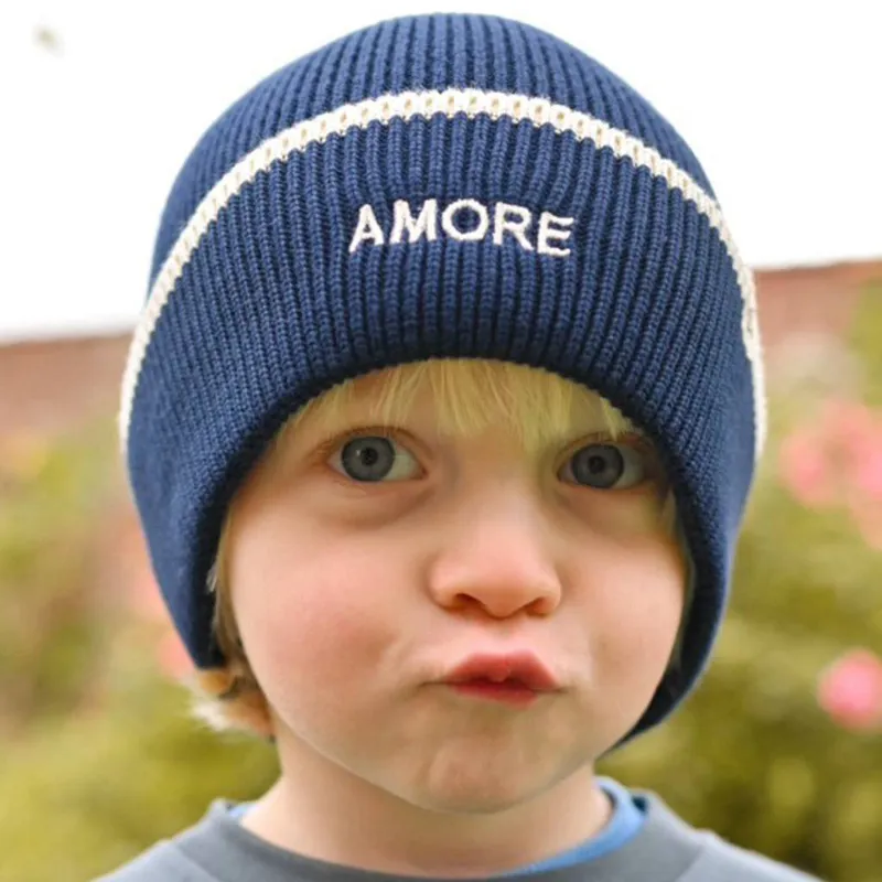 Bonnet Enfant Amore - Bleu Navy-0