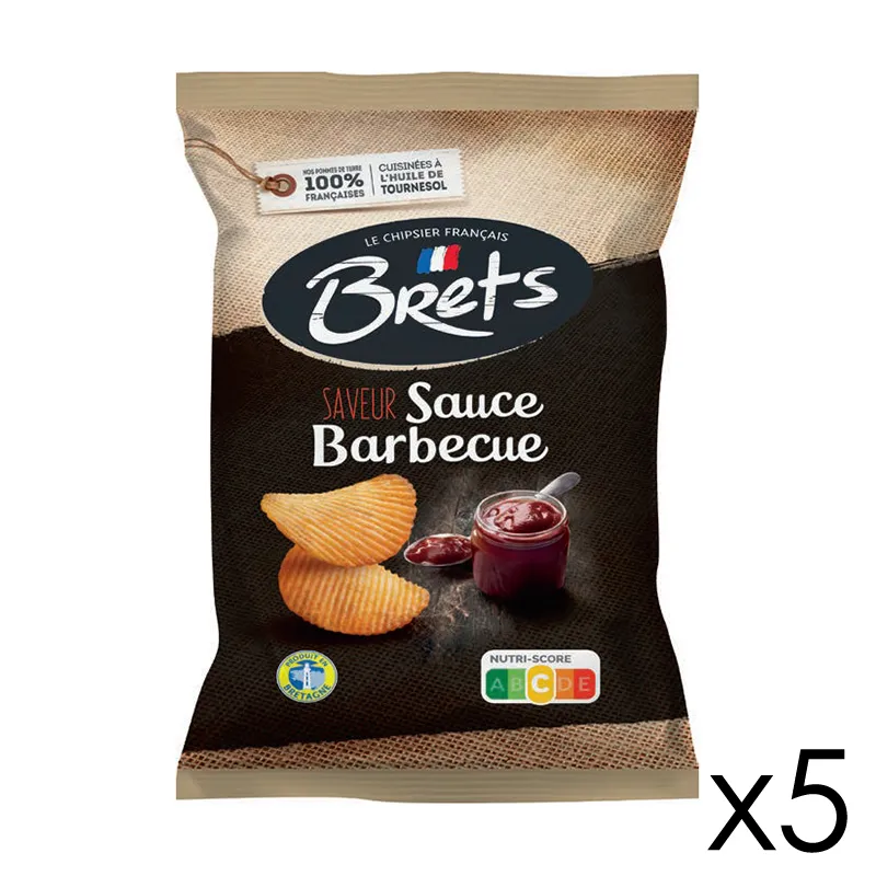 5 paquets de Chips Bret's barbecue - 125gr-0