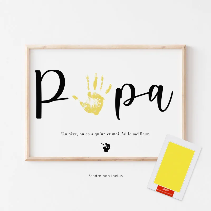 Affiche pour Papa + encrier Jaune-0