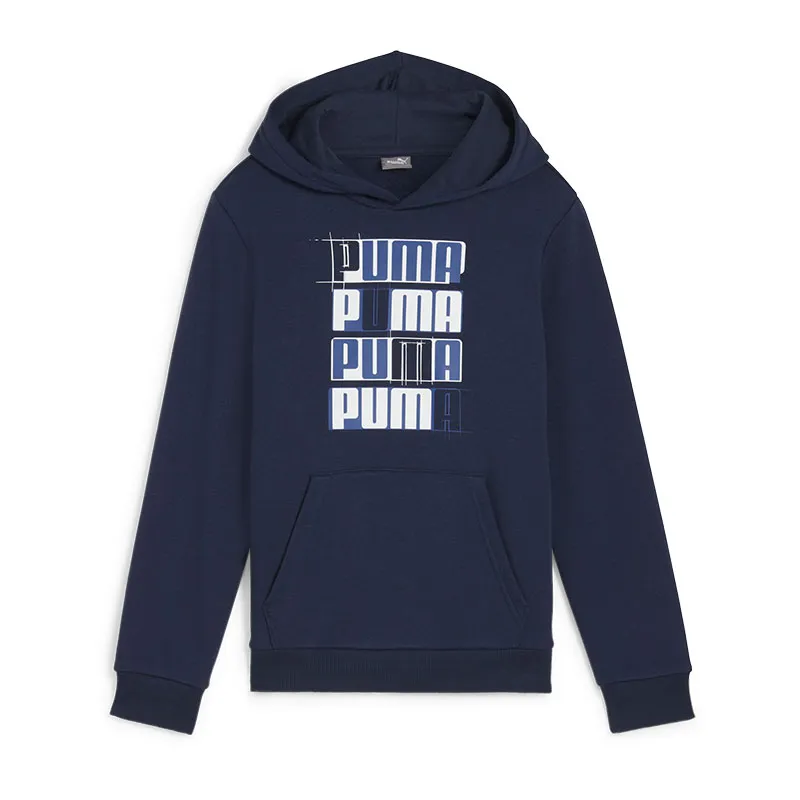 Hoodie Garçon ESS+ Logo Tab - Marine-0