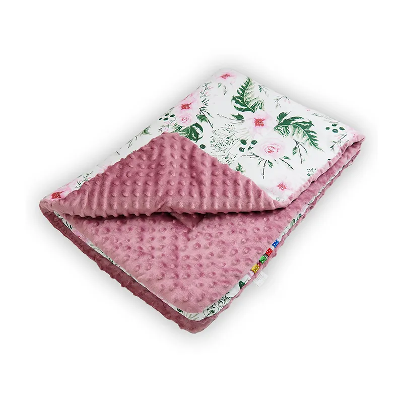 Couverture Minky Roses - 75x100cm-0