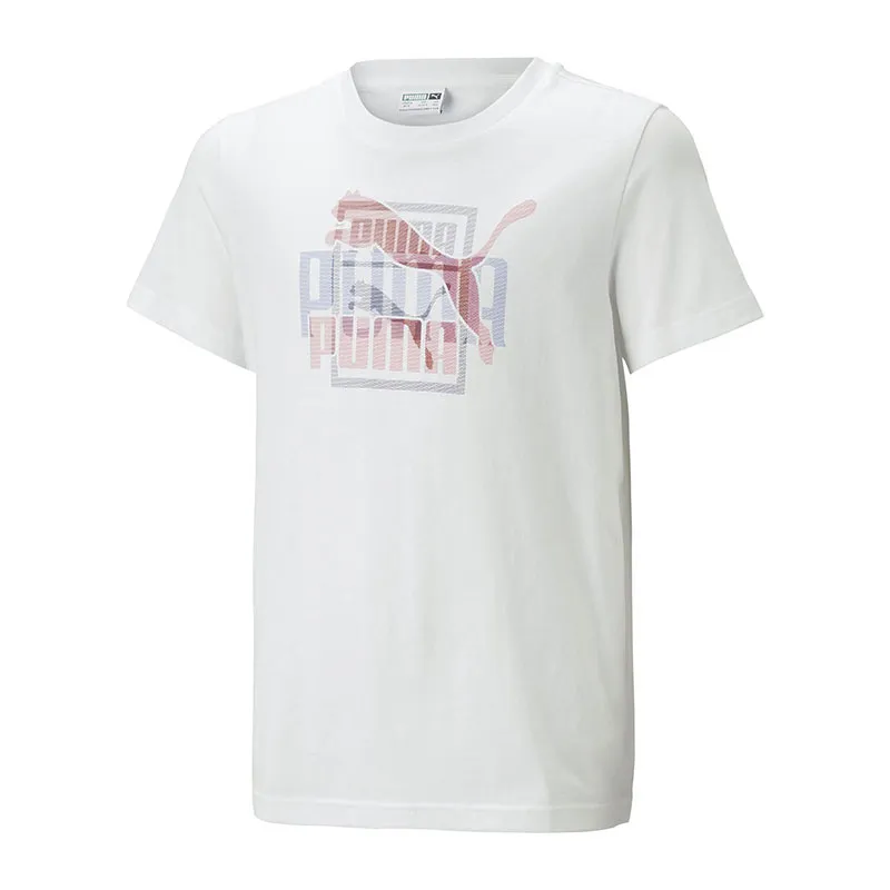 T-shirt Garçon Classic 48 Puma - Blanc-0