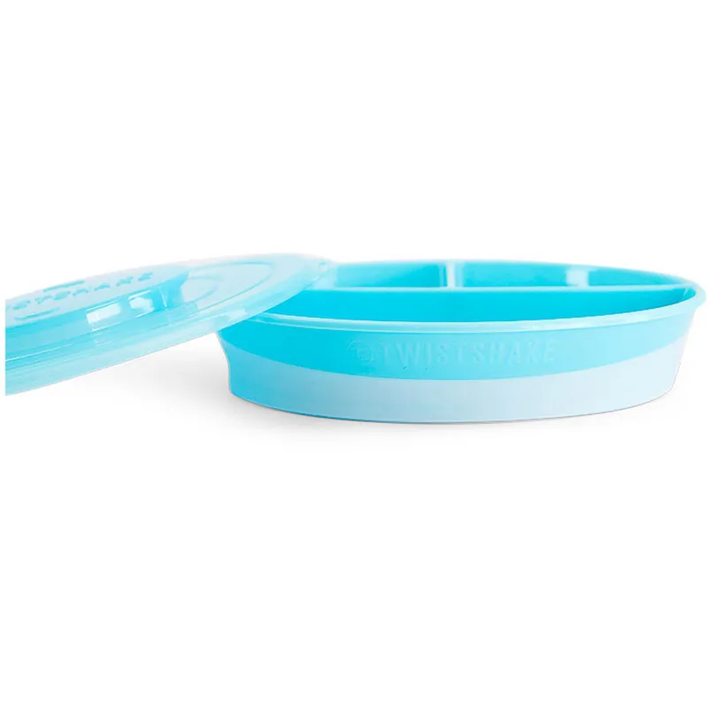 Assiette antidérapante compartimentée Bleu - 6m+-3