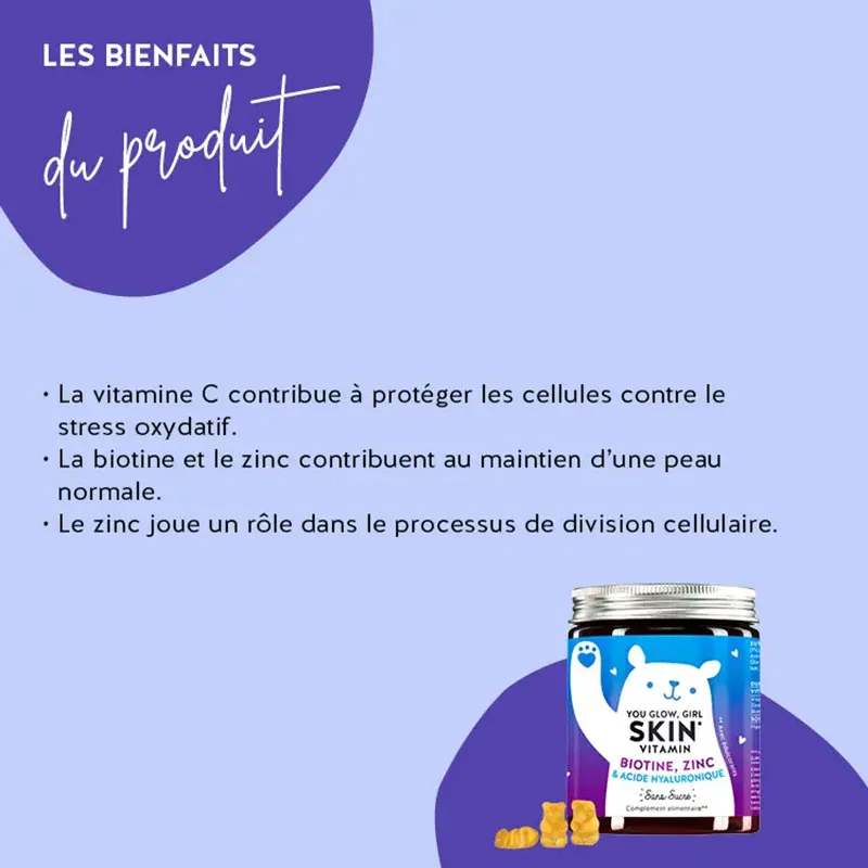You Glow Girl Skin Vitamin pour la Peau avec Acide hyaluronique - 60 Gummies-2