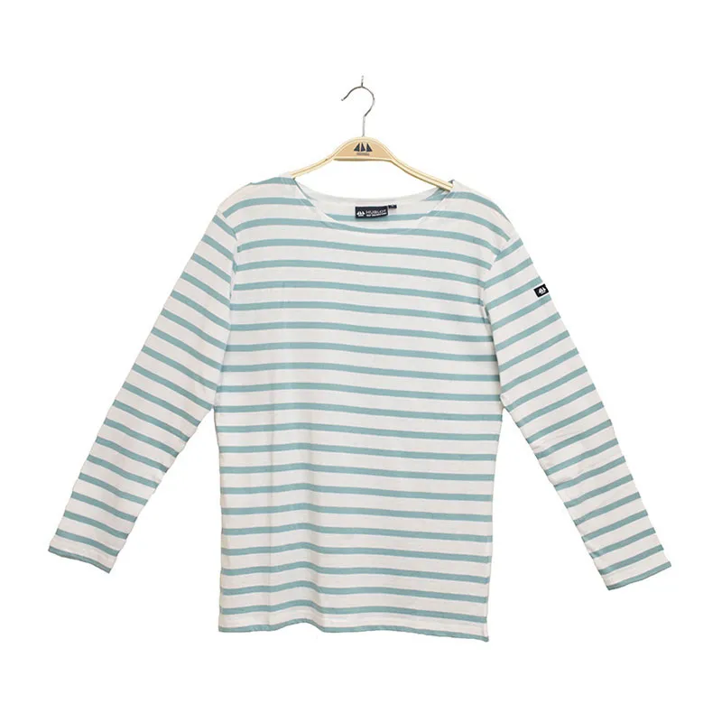 Marinière ML col bateau femme Pecheurf - Blanc/Mousse-0