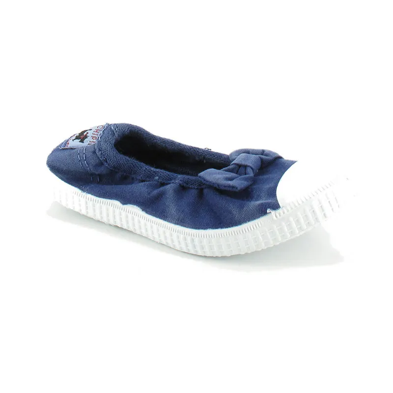 Tennis ballerines toile élastique Jerk Enz - Bleu klein - CHIPIE-0