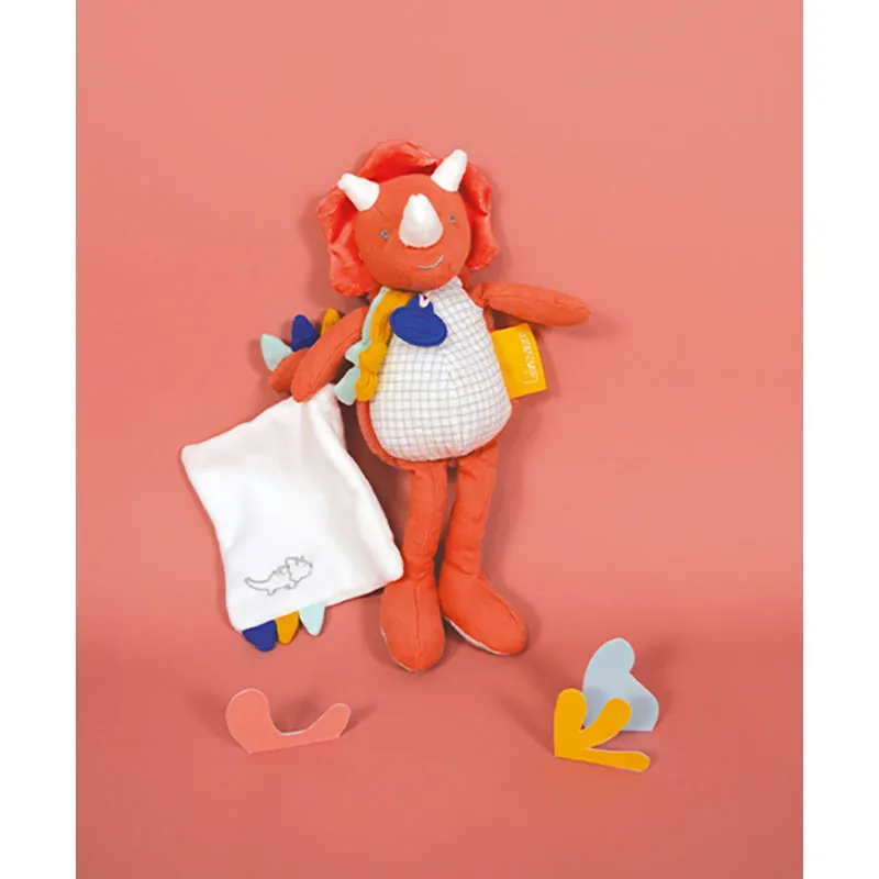 Doudou mouchoir Lou Les Calinosaures - 25cm-4