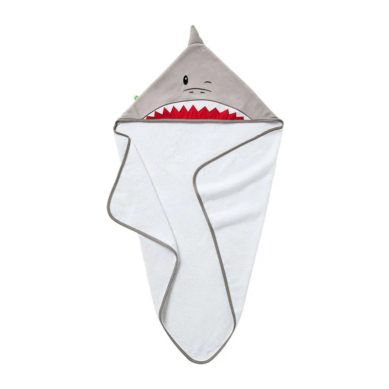 Cape de bain Coton Requin - 75x75cm-0
