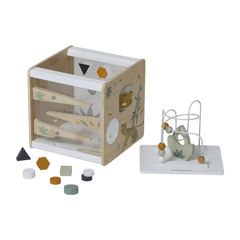 Cube Hanoï en bois - Vert moyen - 12m+-4