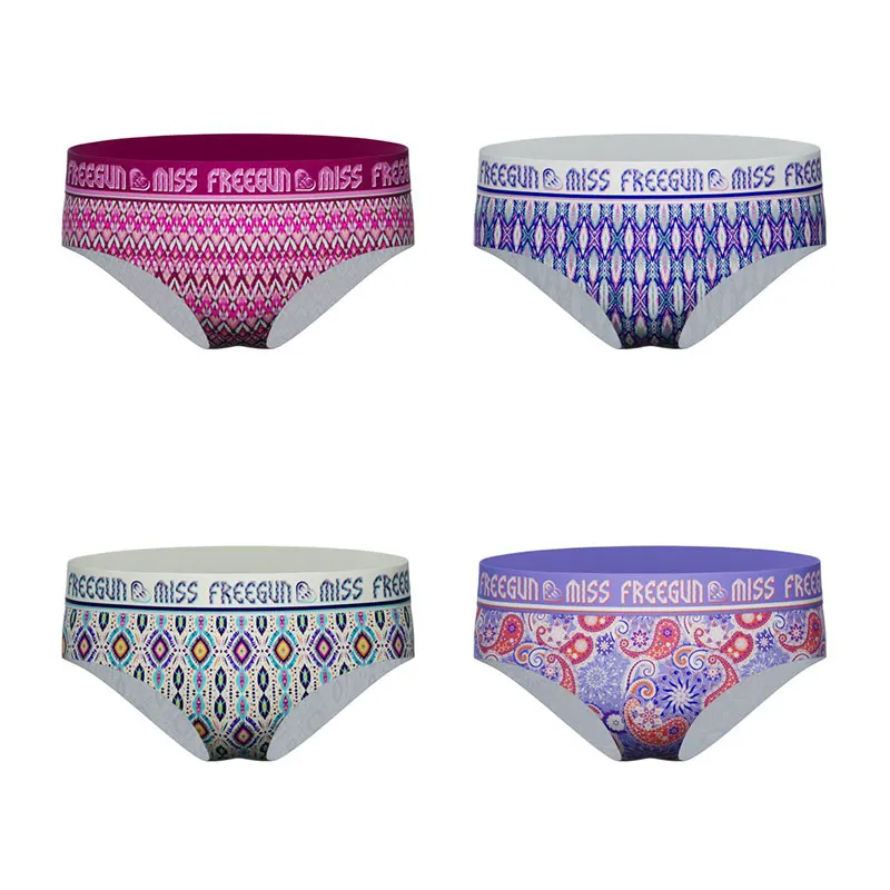 4 culottes femme Ethnic - Rose/Blanc/Violet/Bleu-1