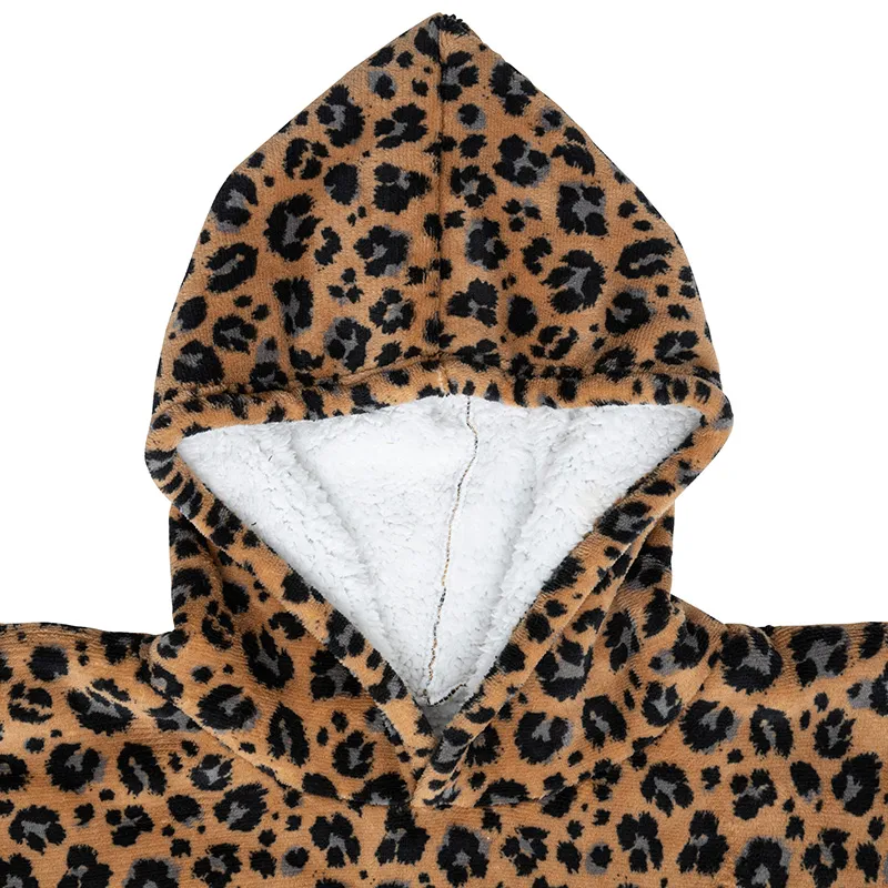 Plaid sweat Léopard - 85x1x118cm-1