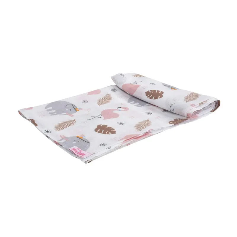 2 Langes mousseline Flamant Rose - 50x70cm-4
