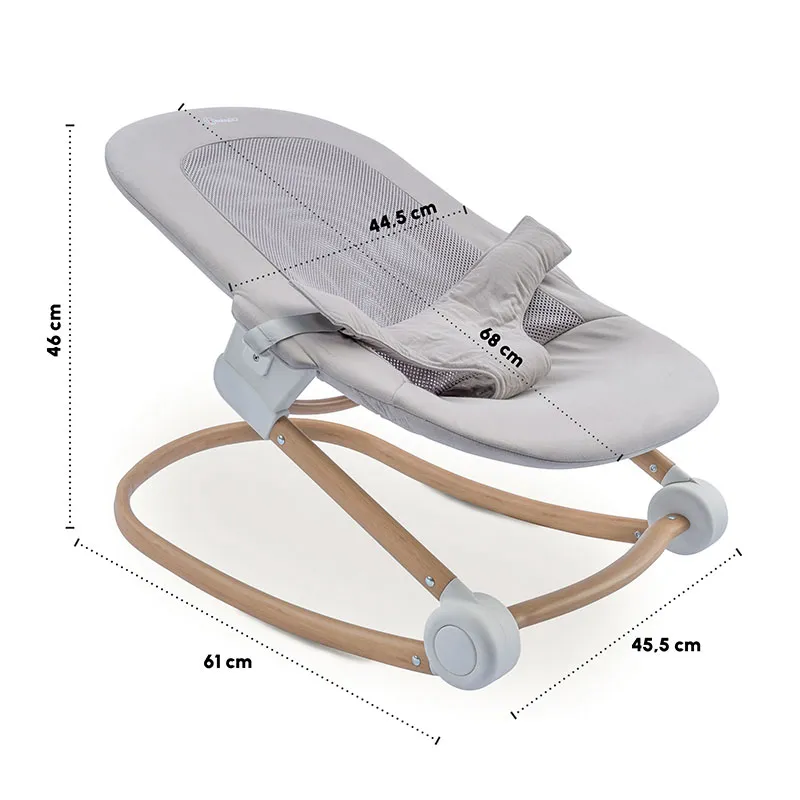 Chaise haute + Transat Levels Newborn Bois/Blanc - 0m+-5