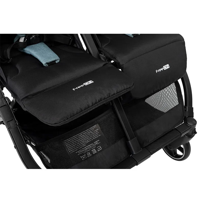 Poussette double Action Twin Black/Dusty Green - 0m+-7