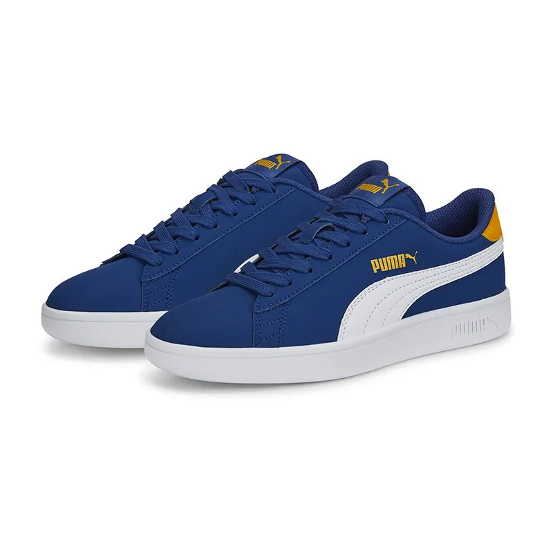 Baskets Garçon Smash V2 Buck Puma - Bleu/Blanc/Jaune-0