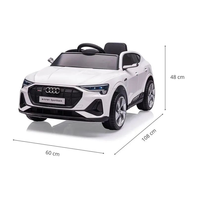 Voiture à batterie Audi E-Tron Sportback 4x4 Blanc - 36m+-13