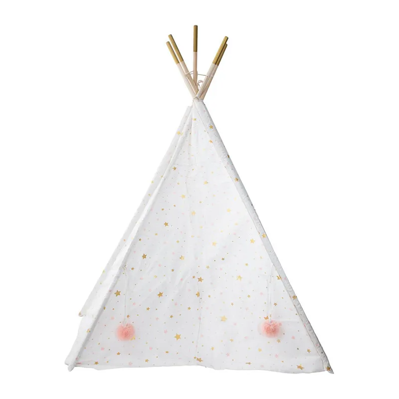 Tipi Déco Blanc/Doré - H.160cm-2