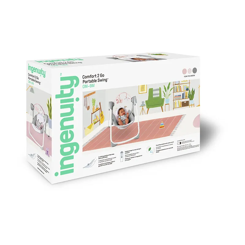 Balancelle automatique Comfort 2 Go Flora la licorne - 0m+-12
