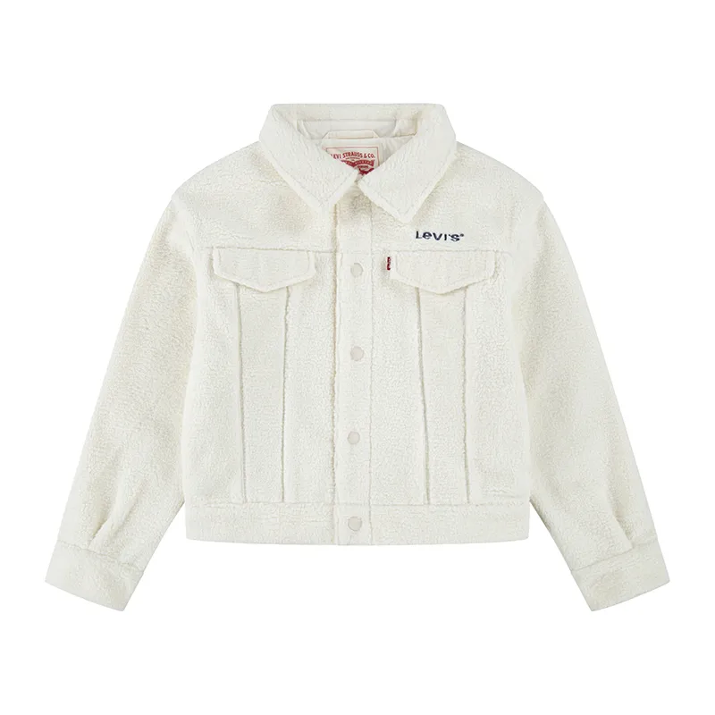 Veste sherpa Enfant Trucker - Egret-1