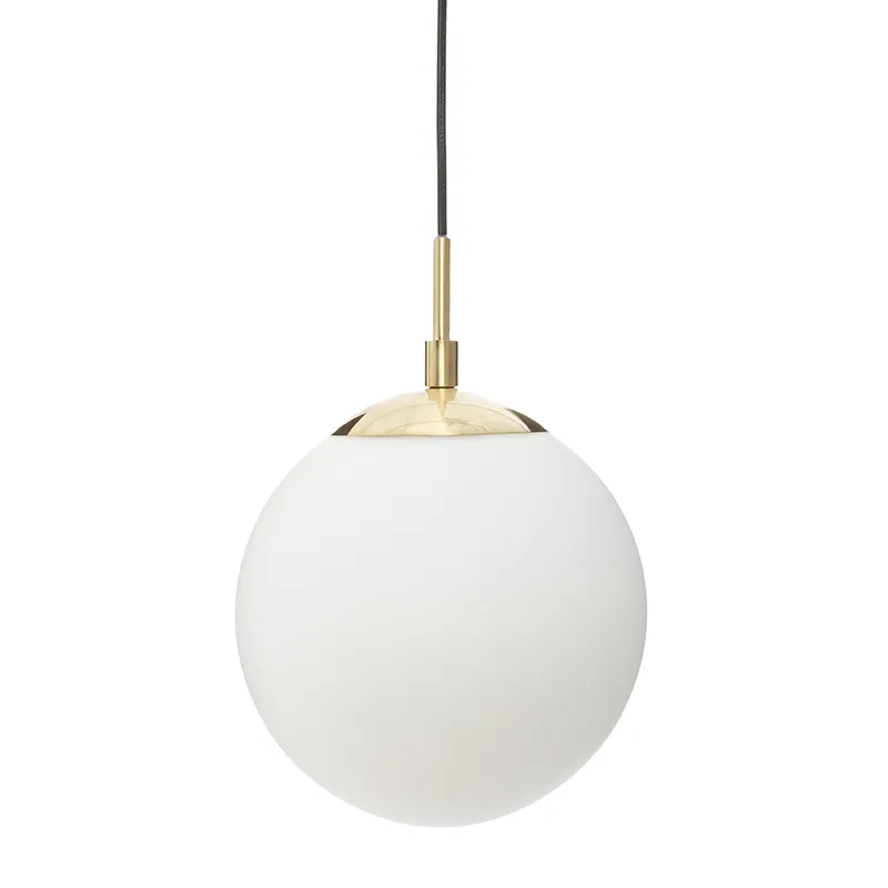 Suspension boule Dris Blanc/Doré - ø20x90cm-0