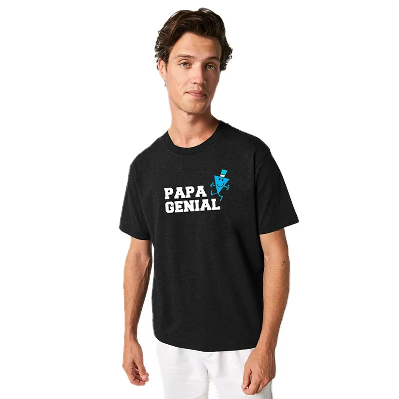 T-shirt Homme BIO Papa génial - Noir-0